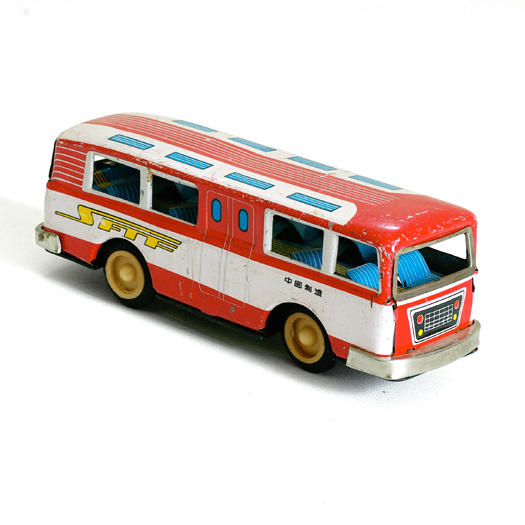 Jouet bus ancien en t�le.