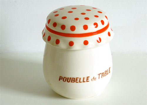 Poubelle de table en c�ramique