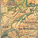 Ancienne carte d'�cole g�ographique "La Suisse"
