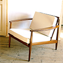 Paire de fauteuils scandinaves, circa 60.
