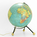 Lampe mappemonde vintage
