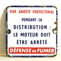 Plaque �maill�e ancienne de station-service