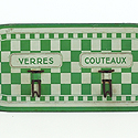Porte-torchons ancien � damier