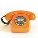 t�l�phone vintage orange